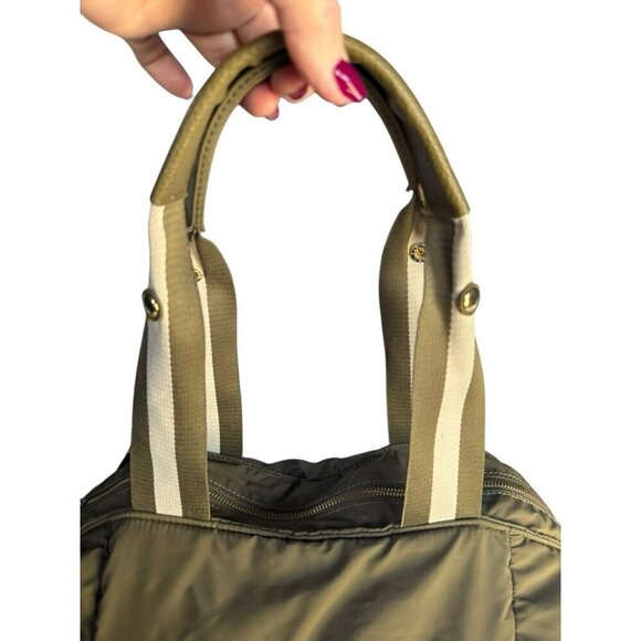 Tommy Bahama Go Everywhere Olive Green Cargo Tote Puffer Bag Detachable Strap - Picture 10 of 15